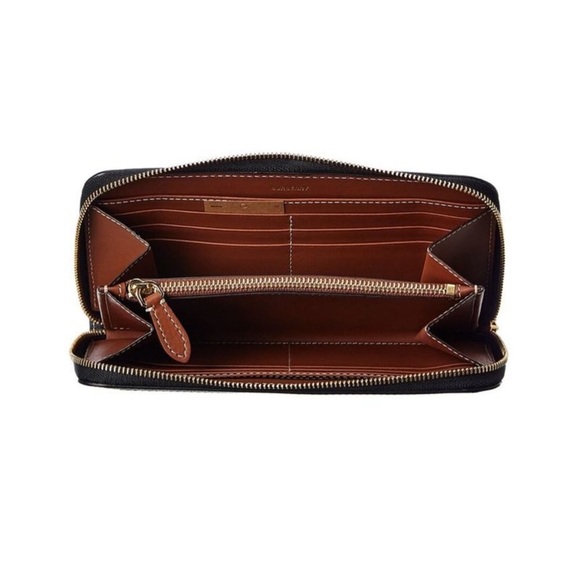 Burberry Horseferry Canvas & Leather Zip Around Wallet - Picture 3 of 9